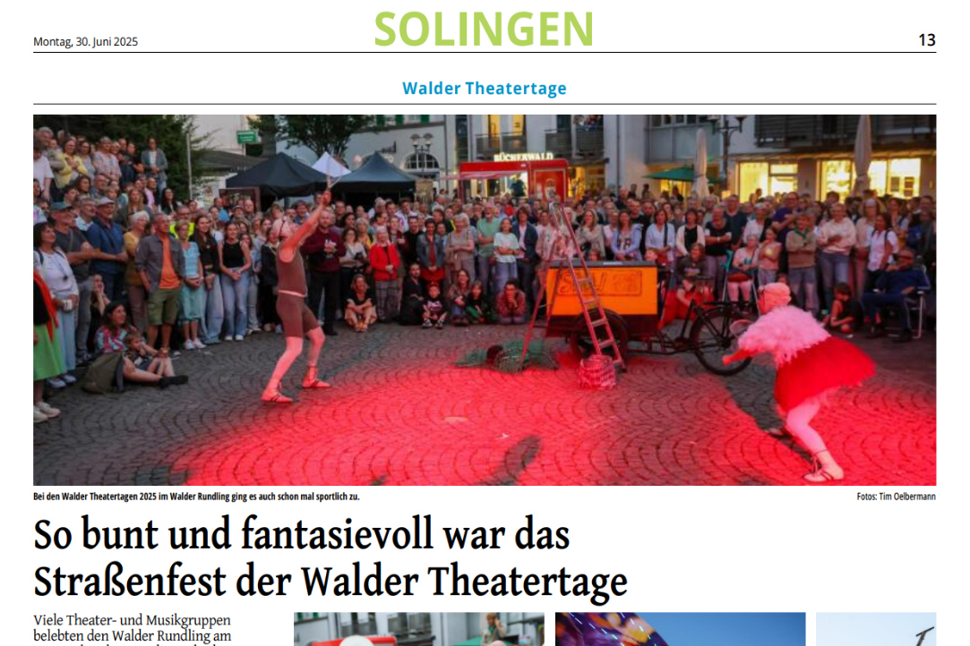 So bunt und fantasievoll war das Straßenfest der Walder Theatertage